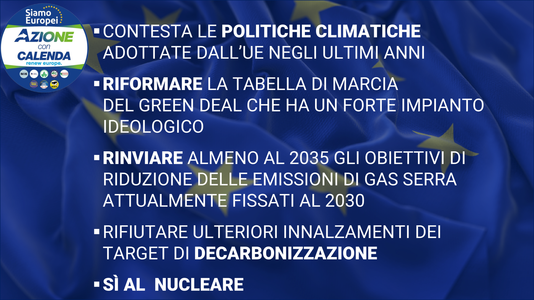 Clima: il confronto tra i programmi per le elezioni europee