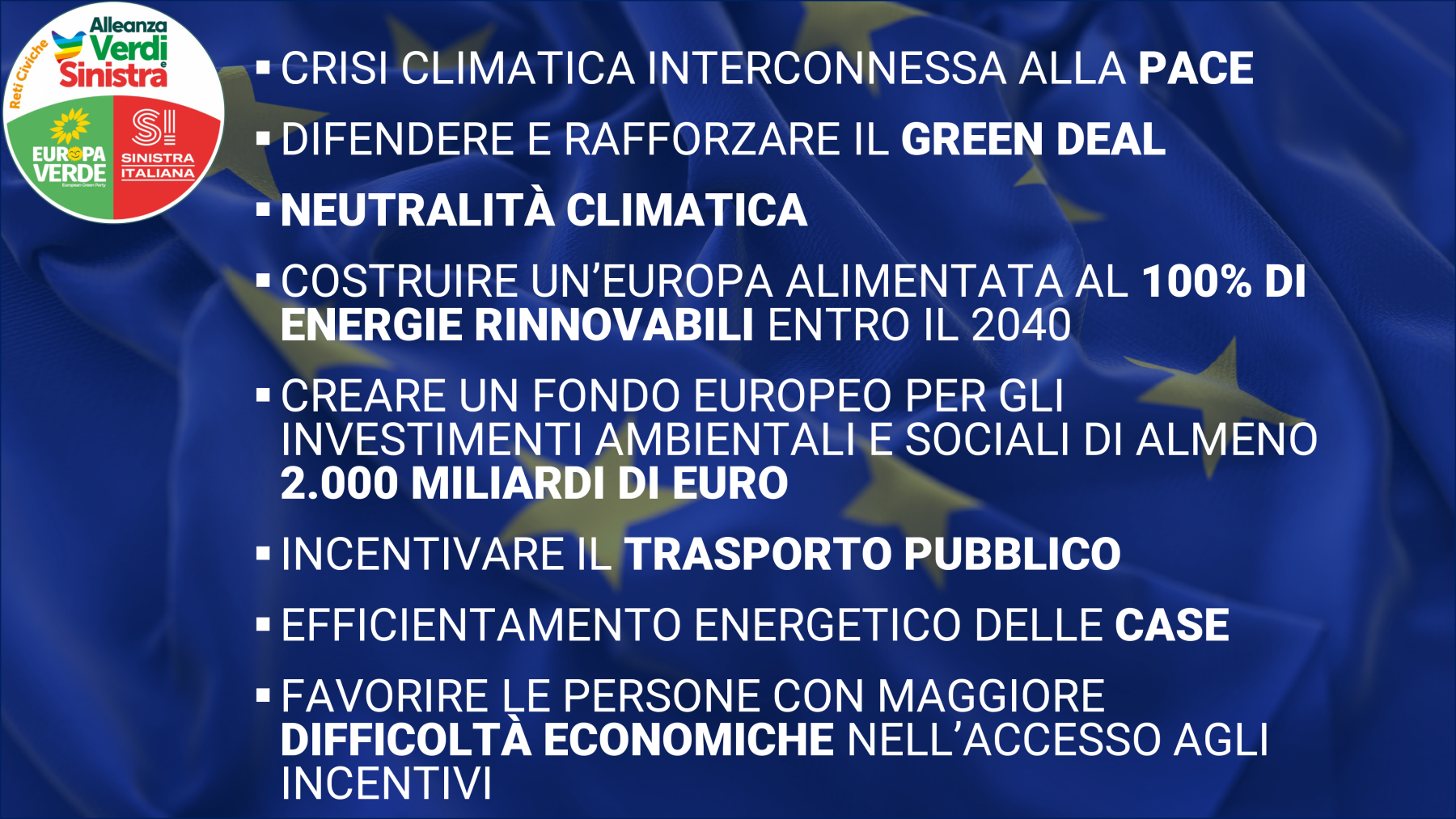 Clima: il confronto tra i programmi per le elezioni europee